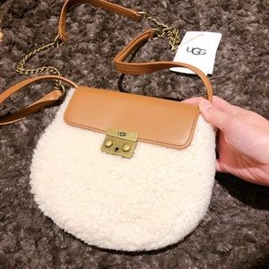 Brand new UGG crossbody with fur